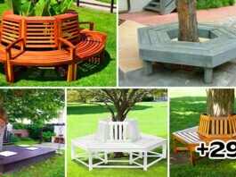 29 ไอเดีย ม้านั่งรอบต้นไม้ เพิ่มมุมพักผ่อนในสวน